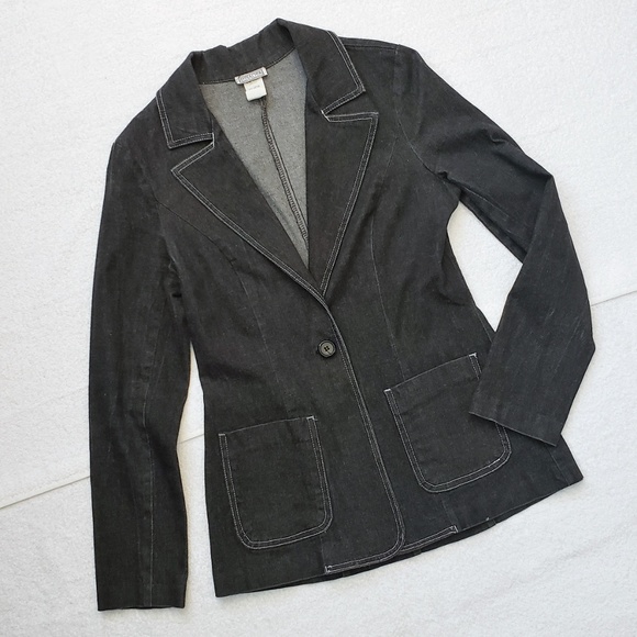 Luna Chix Black Denim Blazer - Picture 2 of 4